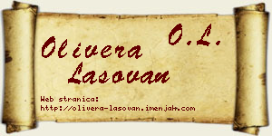 Olivera Lasovan vizit kartica